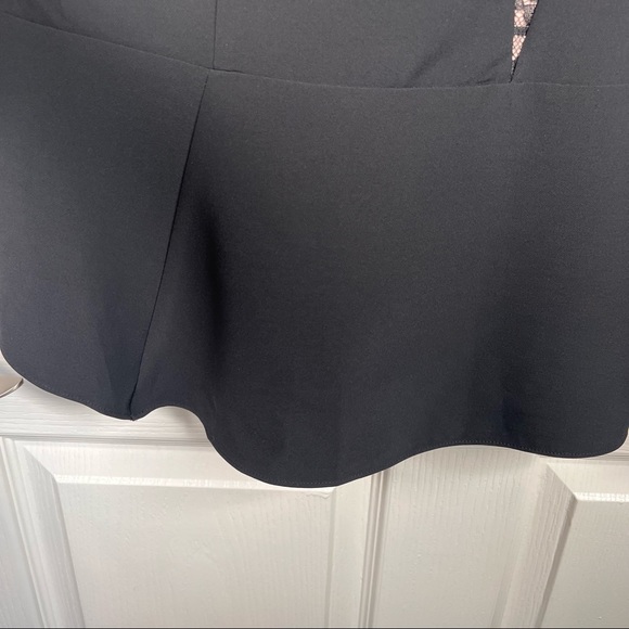 Lane Bryant Black Blouse Lace Vneck Front Sz 16 NWT - Picture 8 of 15